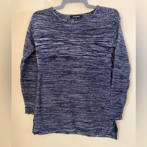 ELLEN TRACY Women's Size S Navy Blue Knit Sweater Space Age